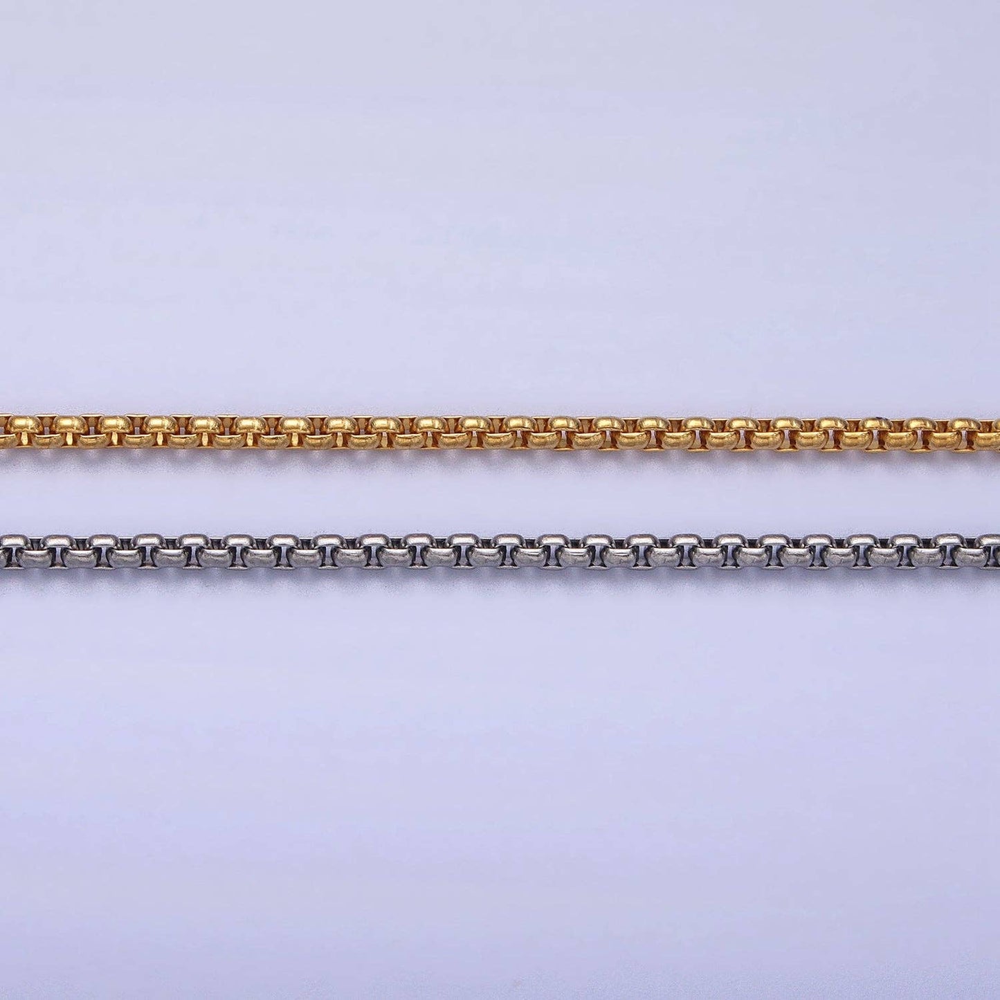 BLOWOUT Stainless Steel Rounded Box Chain Necklace for Men