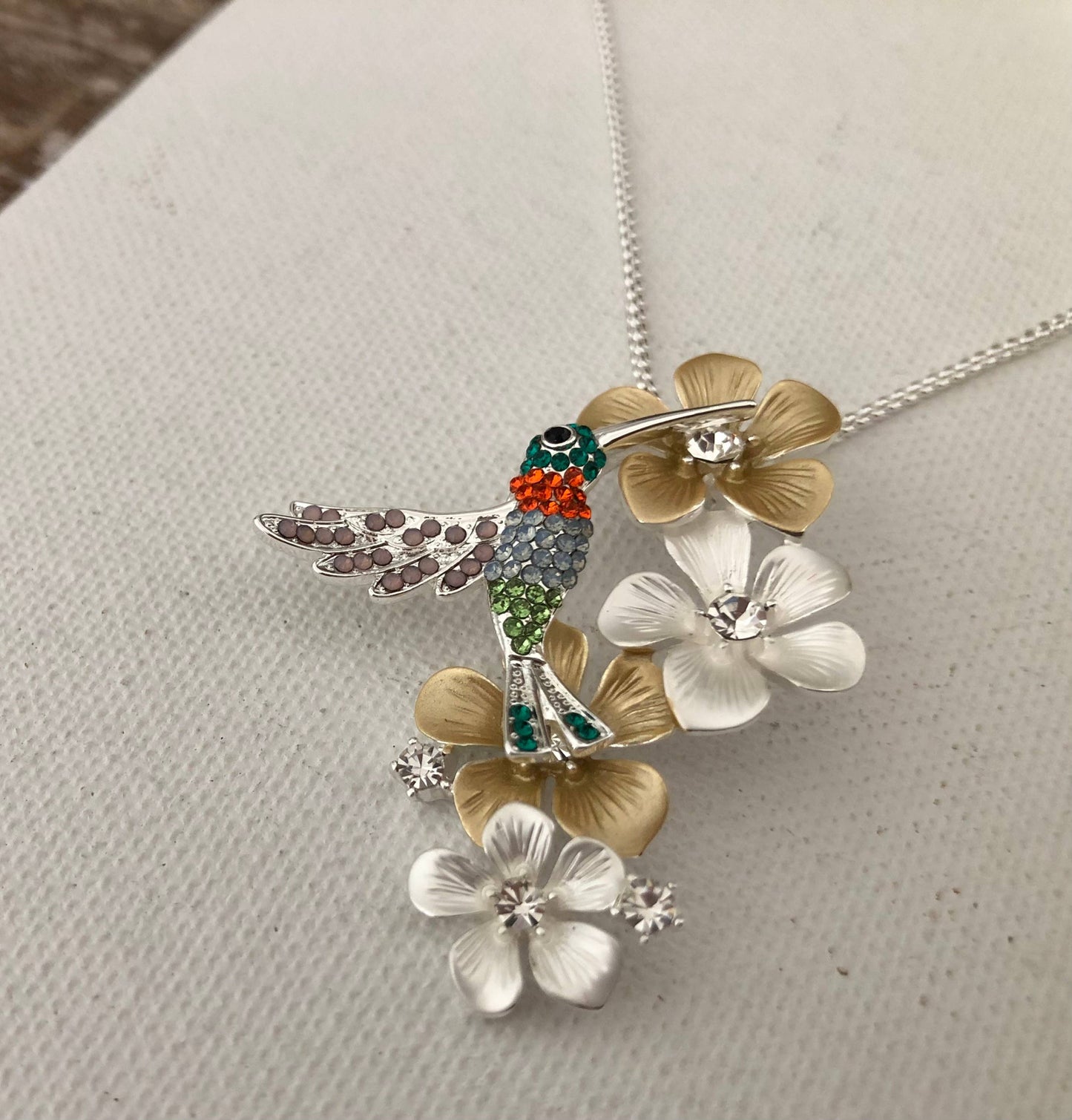Hummingbird / Colorful Necklace Jewelry