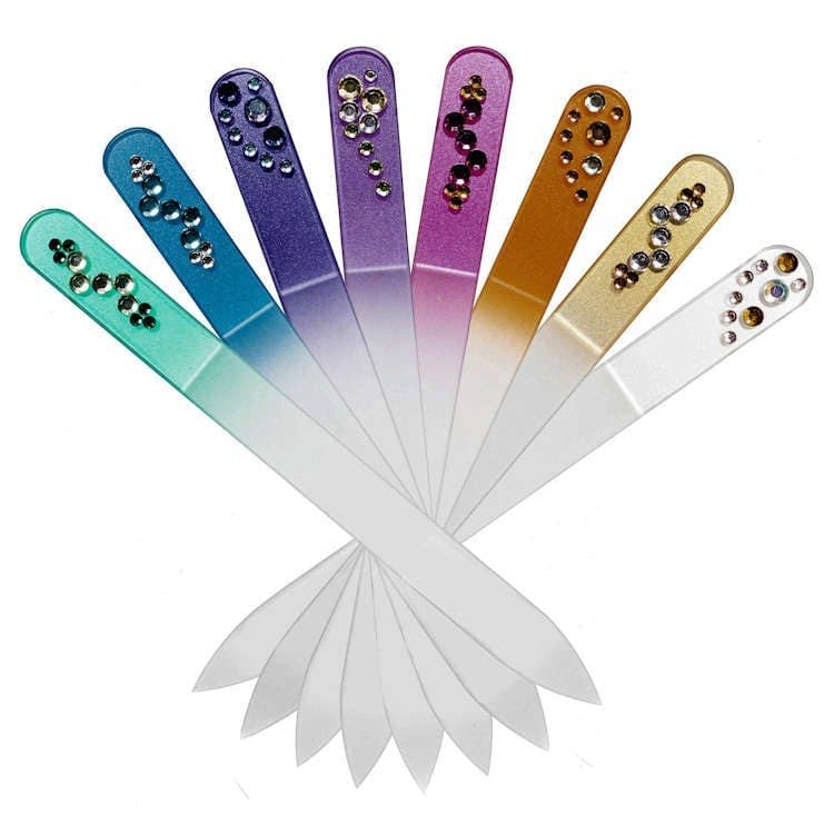 Blue Bling Gem Rhinestone Swarovski Czech Crystal Nail File
