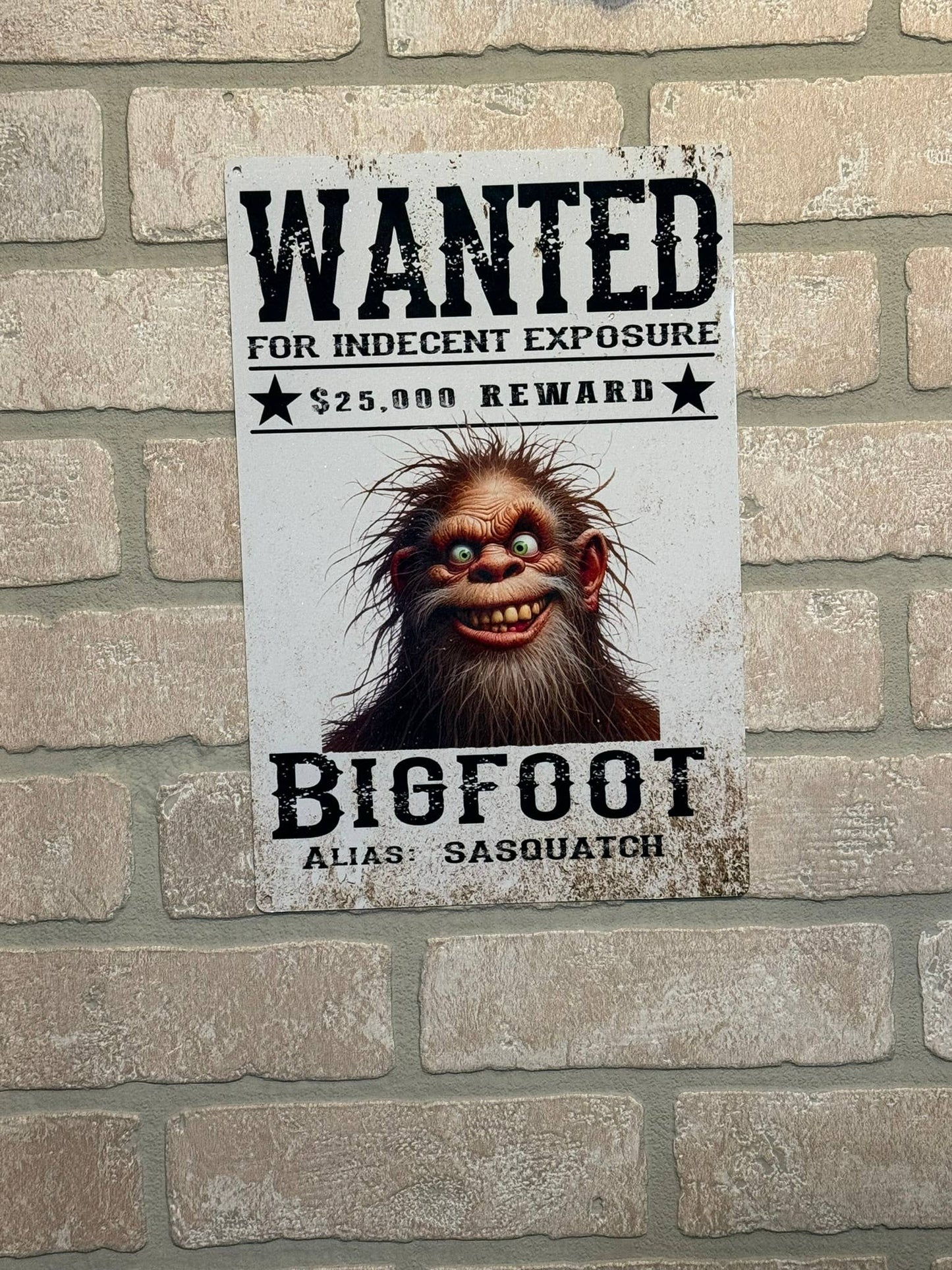 Bigfoot Wanted - lightweight signs - choose your design
