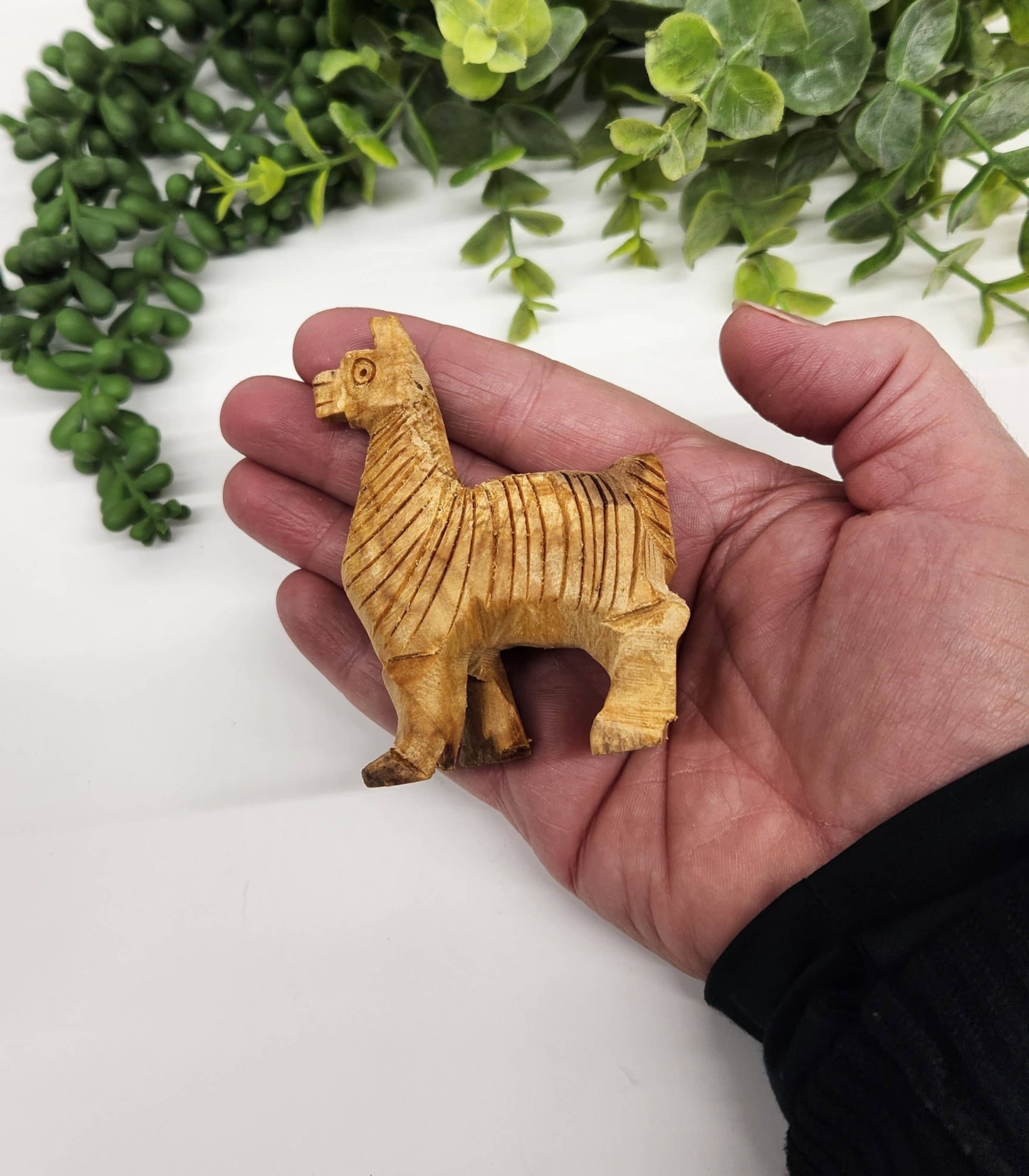 Palo Santo Hand Carved Alpaca Figurine 3.25 x 2.1 x 1.1 inch