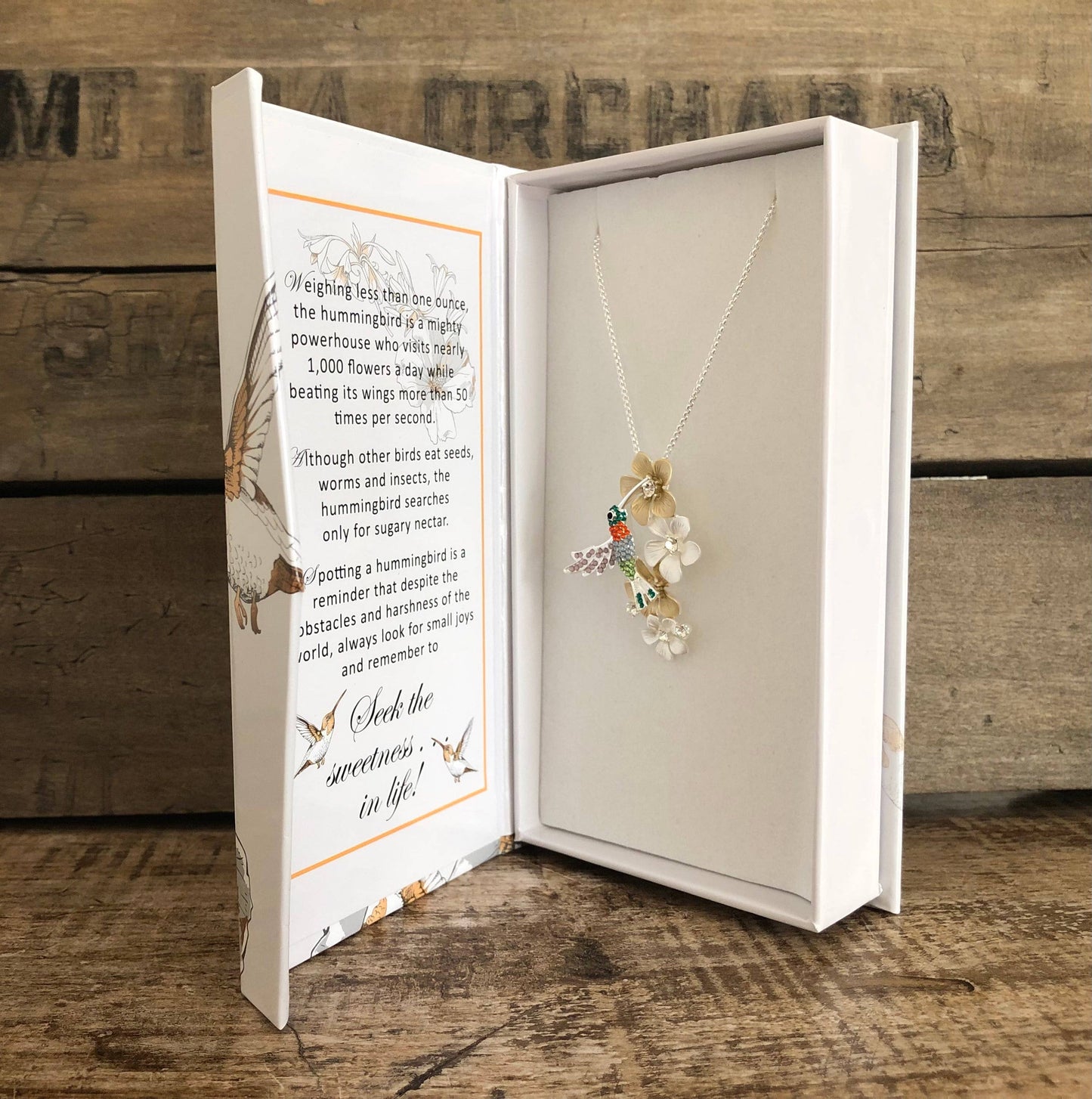 Hummingbird / Colorful Necklace Jewelry