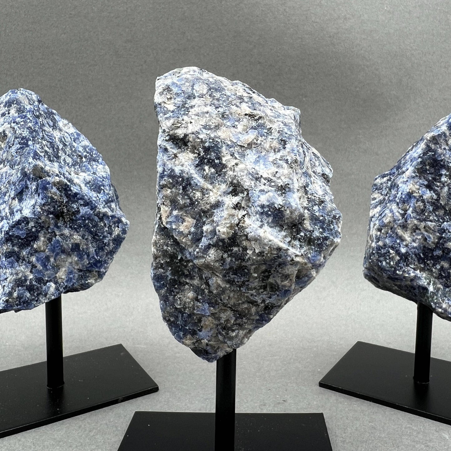 Sodalite Rough Specimen on Metal Stand Gemstone Home Decor Wholesale Crystal Supply