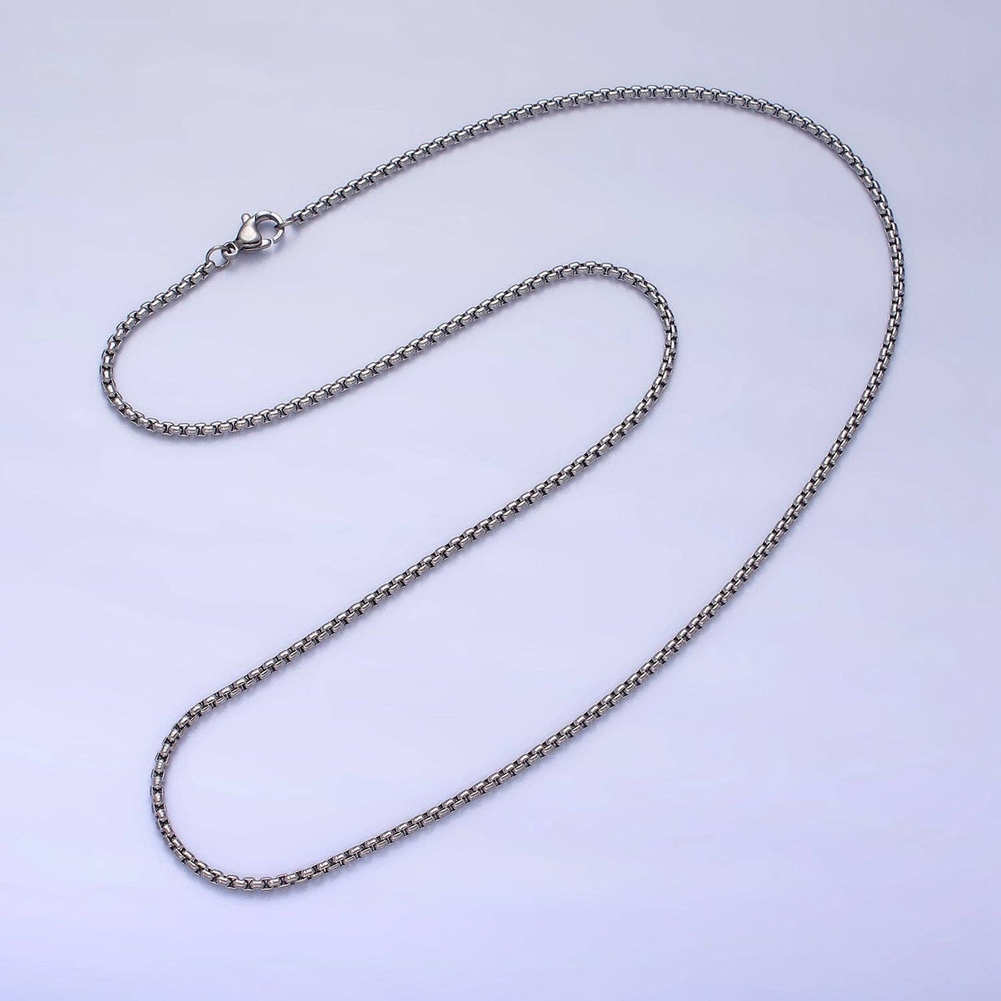 BLOWOUT Stainless Steel Rounded Box Chain Necklace for Men