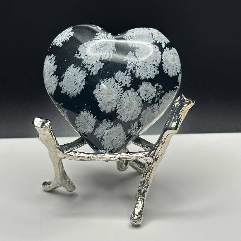 Snowflake Obsidian Heart - 1 pc