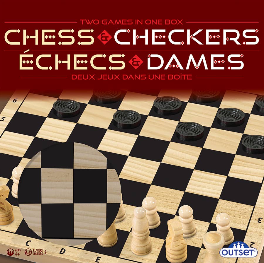 CHESS & CHECKERS - Two Timeless Strategy Games in One Box