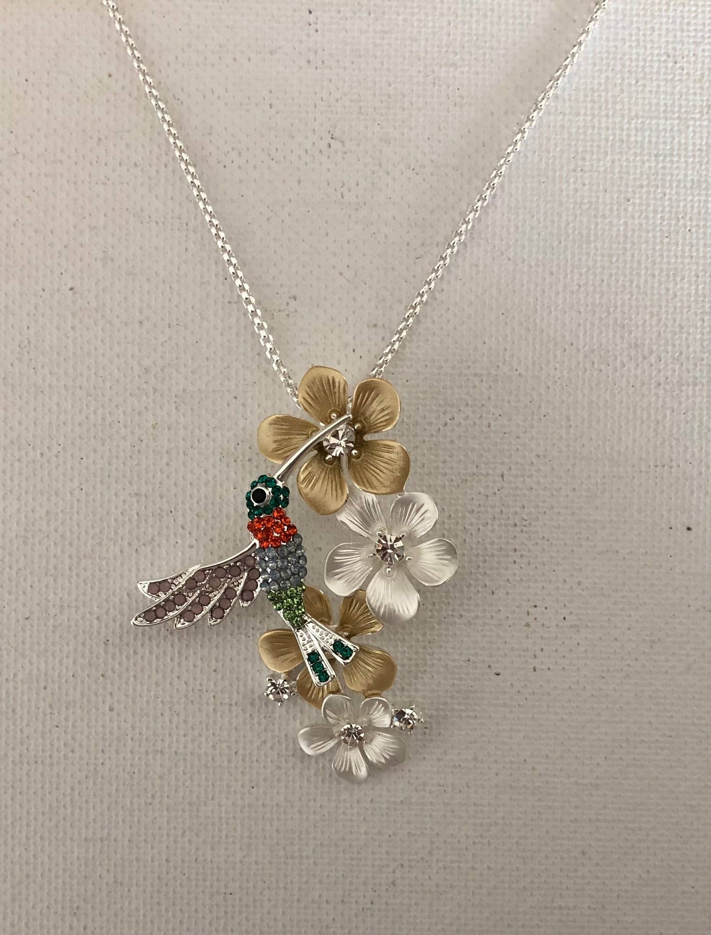 Hummingbird / Colorful Necklace Jewelry