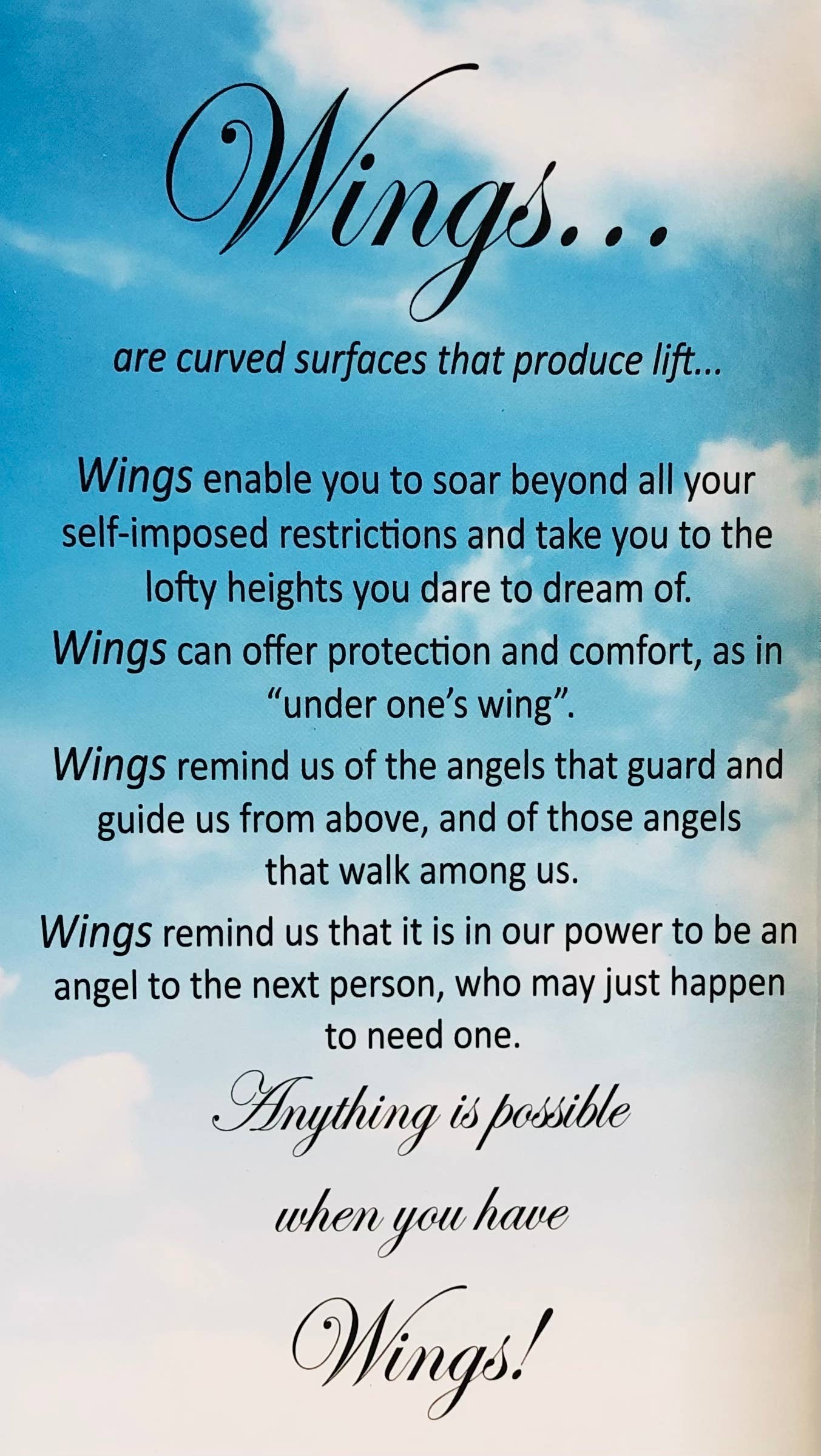 Angel Wings Necklace Silver Tone in BOX/ Jewelry