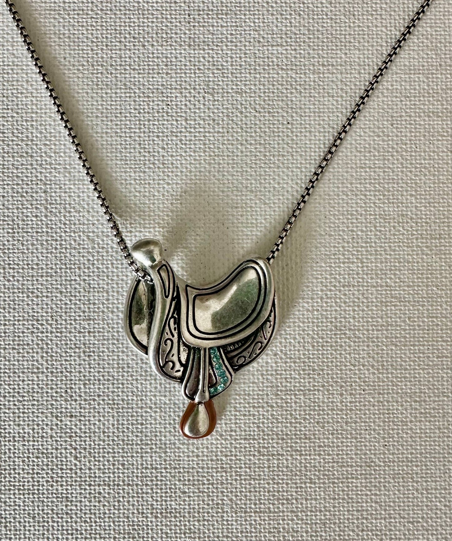 Western Saddle Necklace Jewelry