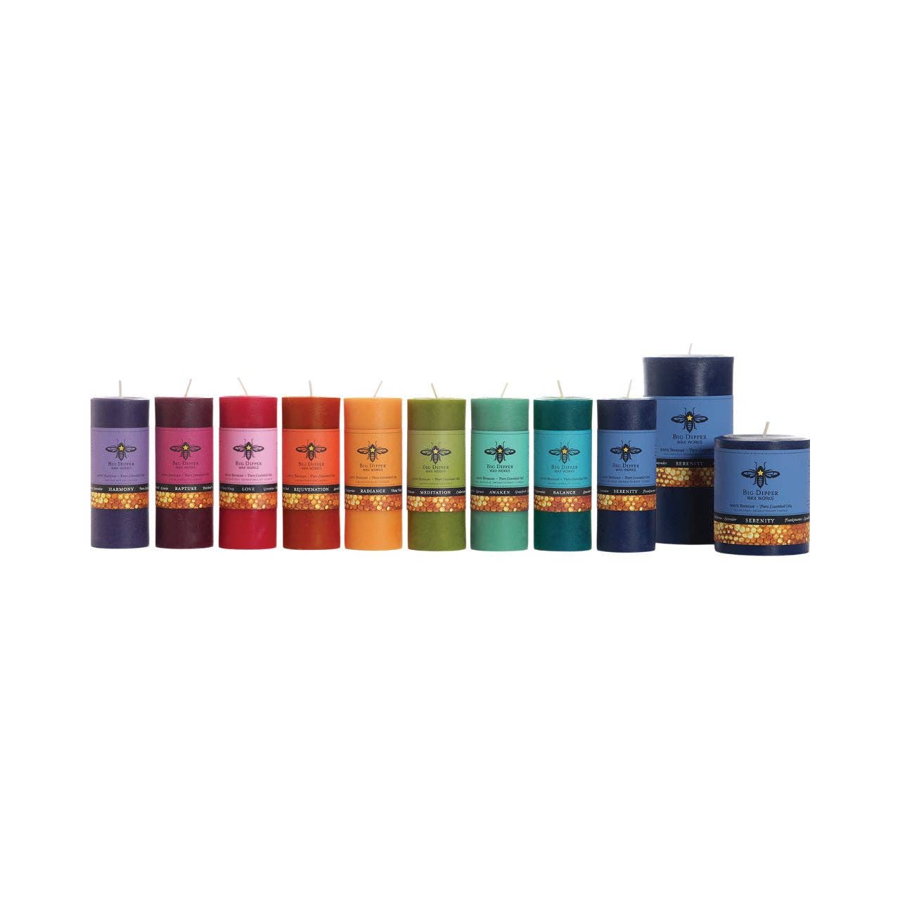 Beeswax Pillar Candles – Aromatherapy – 3 Sizes, 10 Scents