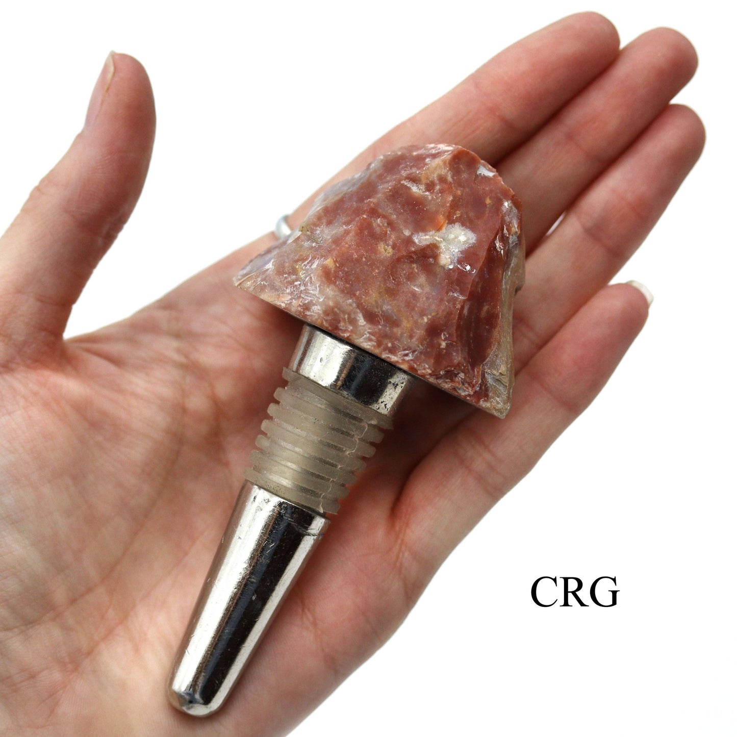 QTY 1 -- Rough Red Jasper Gemstone Bottle Stopper