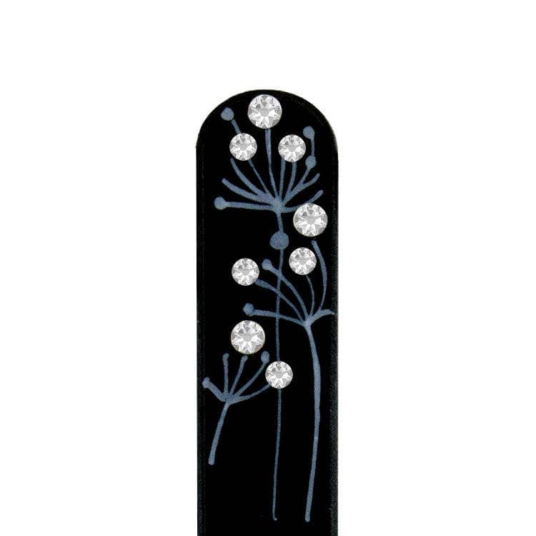 Pen Drawing - Black with Swarovski Crystals