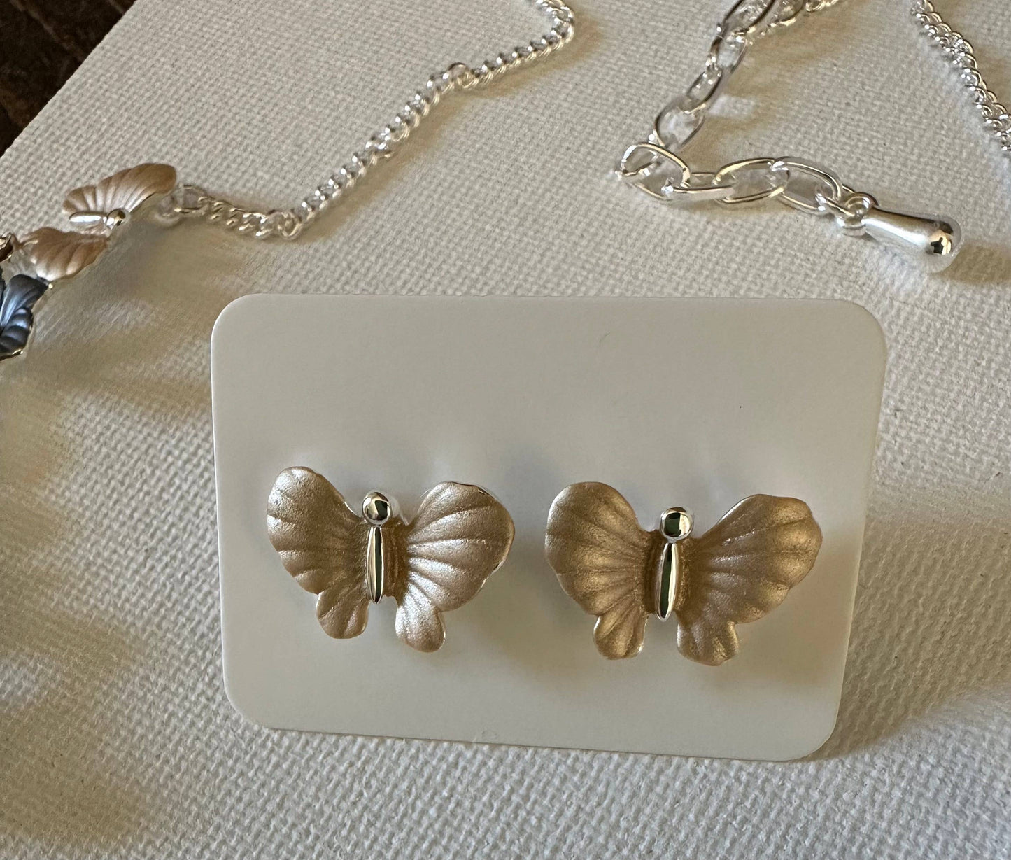Sparkling Butterfly Necklace & Earring SET Jewelry