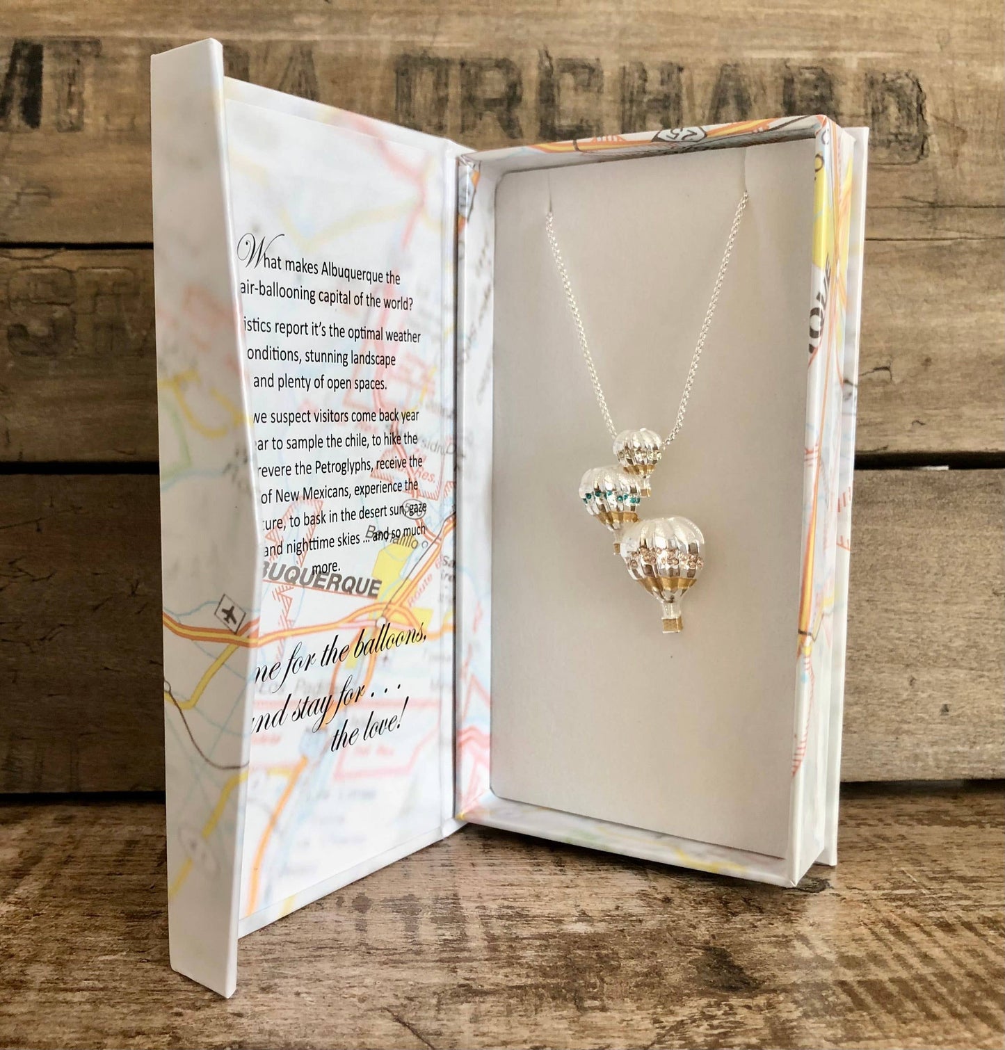 Hot Air Balloon Necklace Jewelry