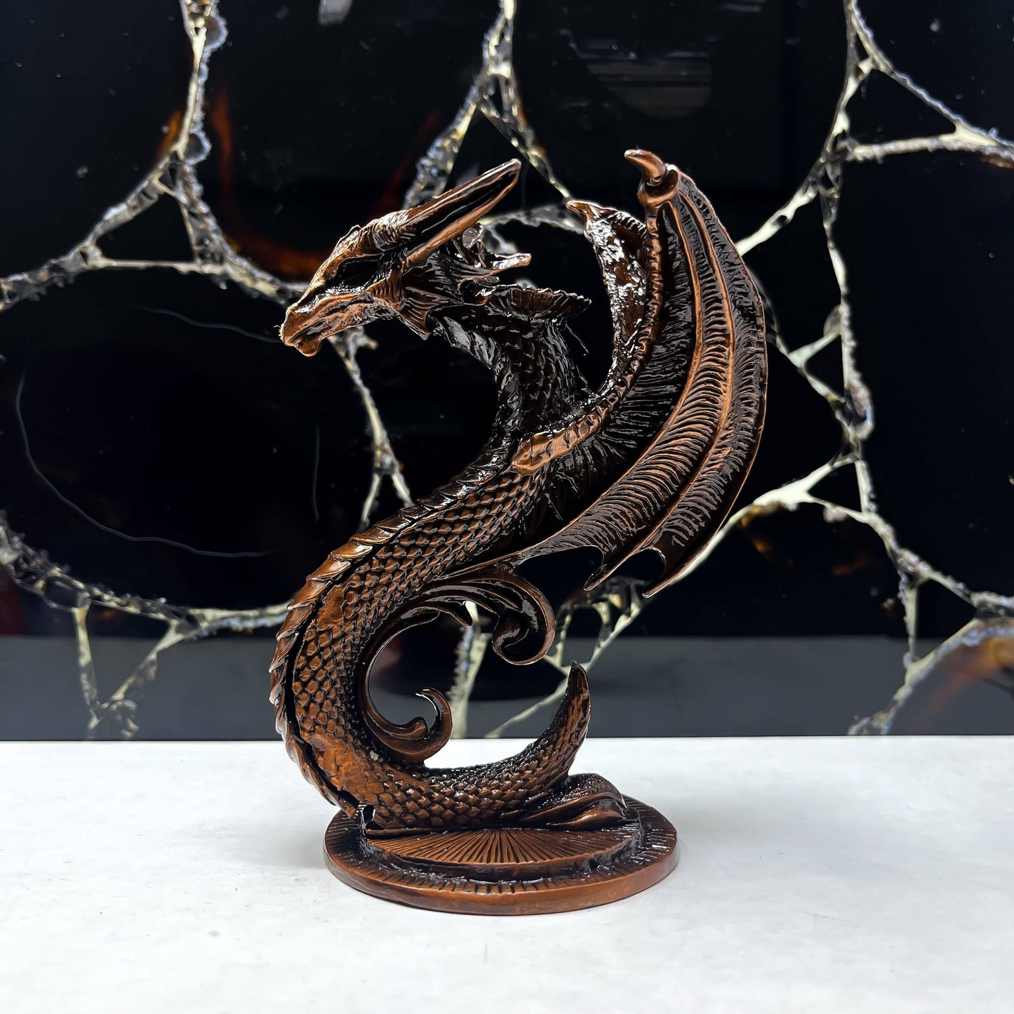 Rose Gold Dragon Sphere Holder