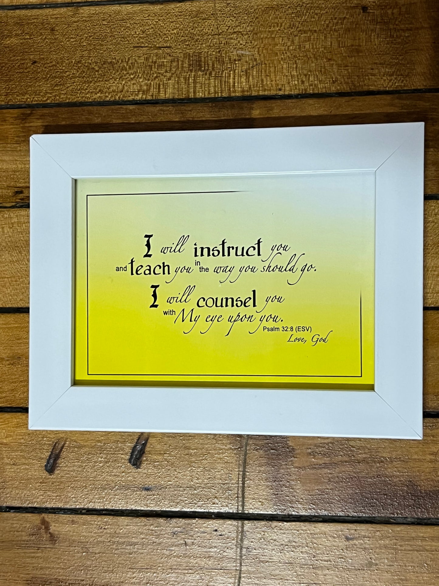 I will instruct, I will teach - 5x7 framed aetwork