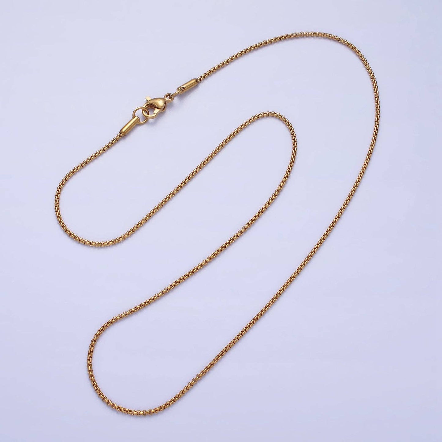 BLOWOUT Dainty Stainless Steel Box Chain 1.2mm Thin Necklace