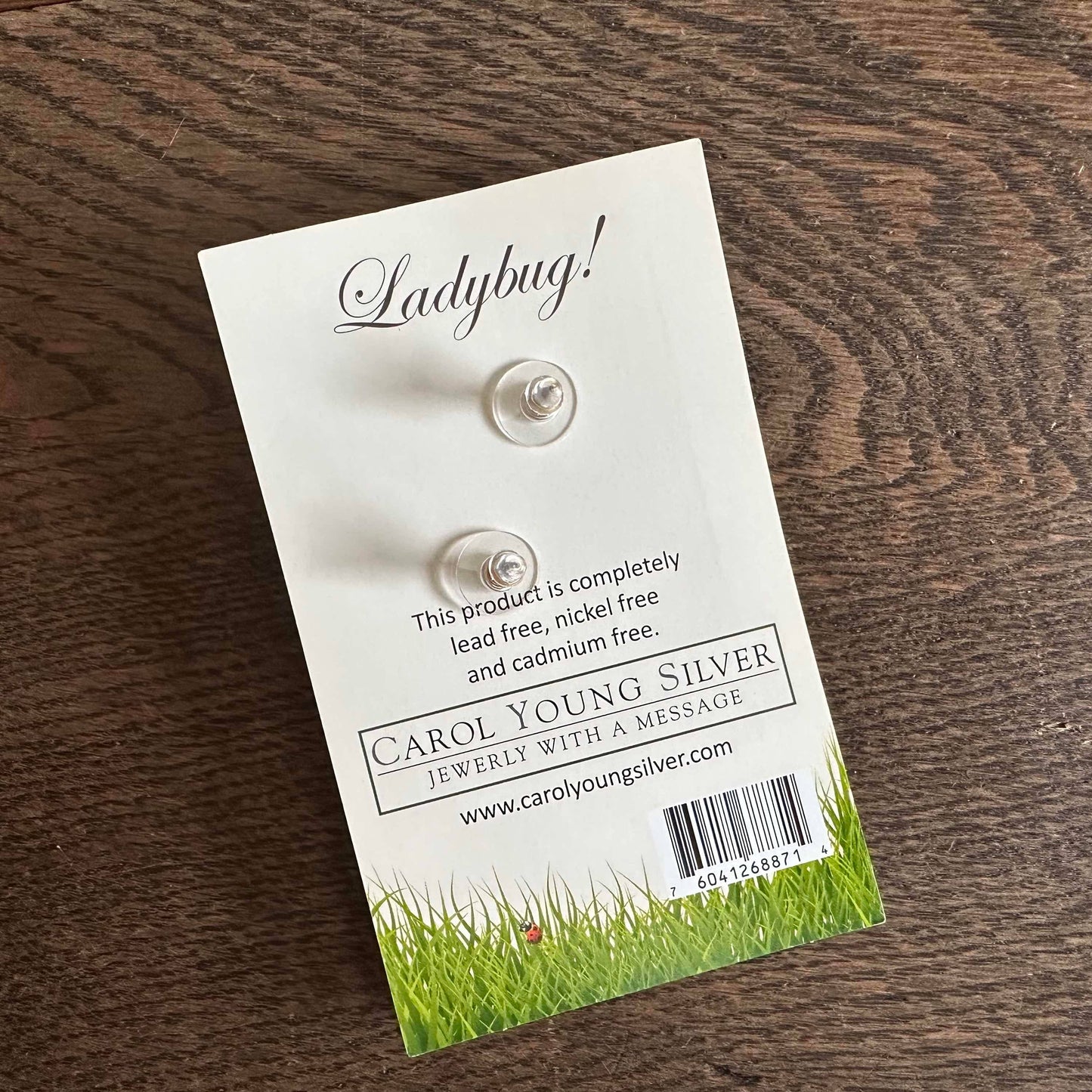 Ladybug Earrings / Post on CARD Jewelry