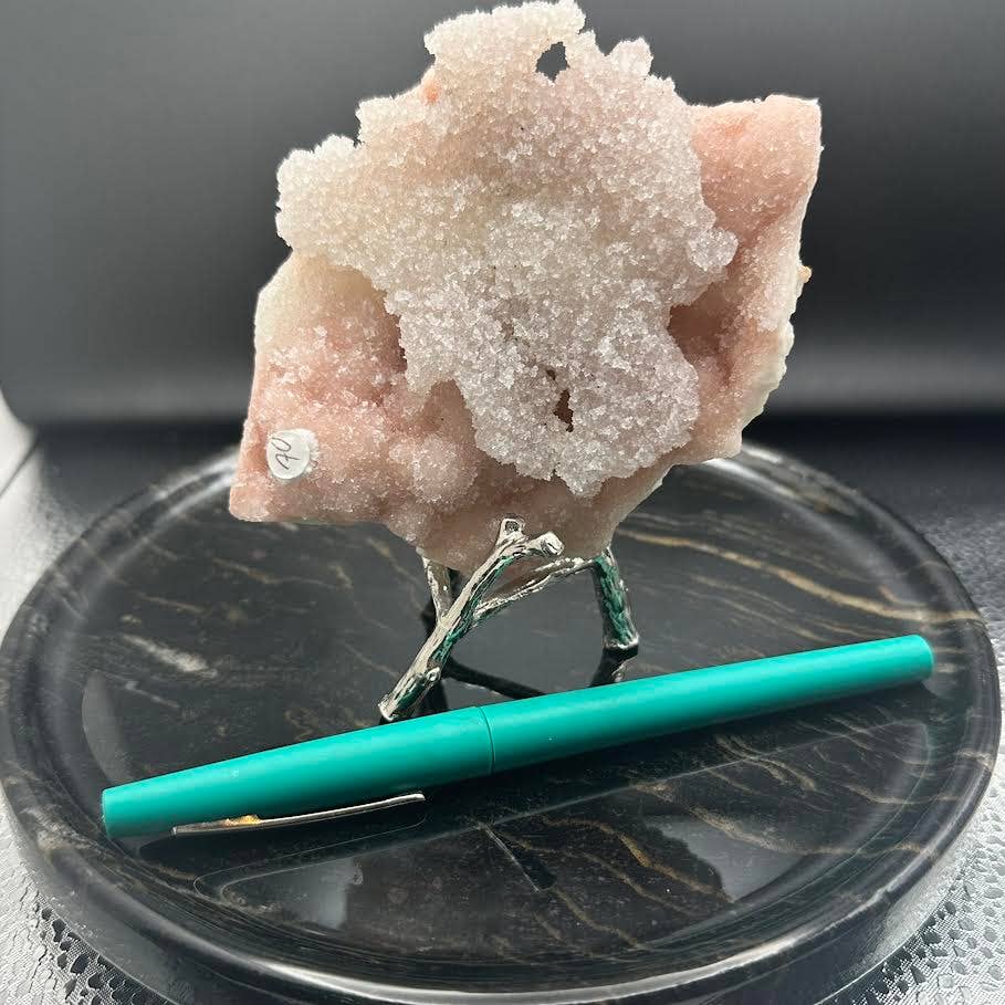 Pink Druzy Quartz B