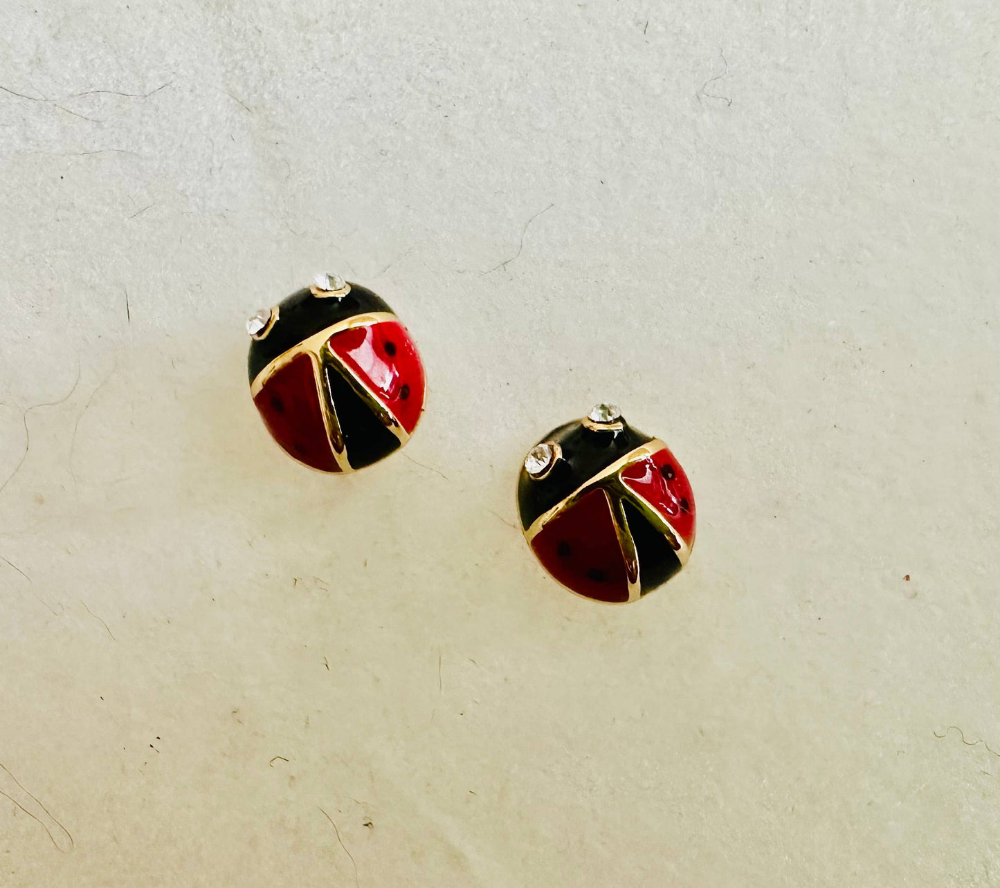 Ladybug Earrings / Post on CARD Jewelry