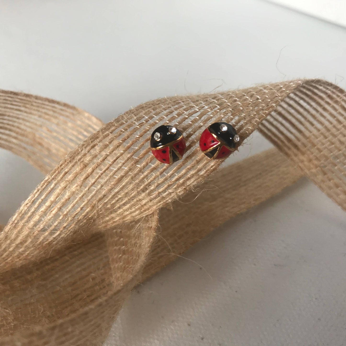 Ladybug Earrings / Post on CARD Jewelry