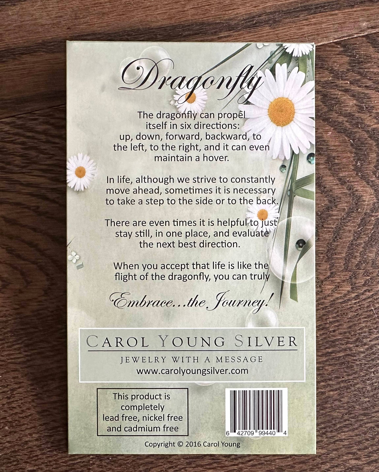 Dragonfly Jewelry Necklace, Petite on CARD