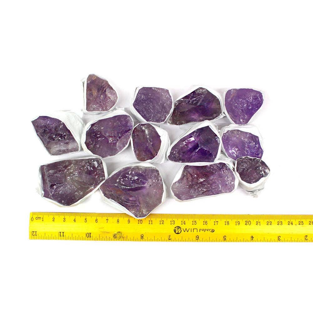 Crystal Brazilian Rough Amethyst Box for Reiki Healing
