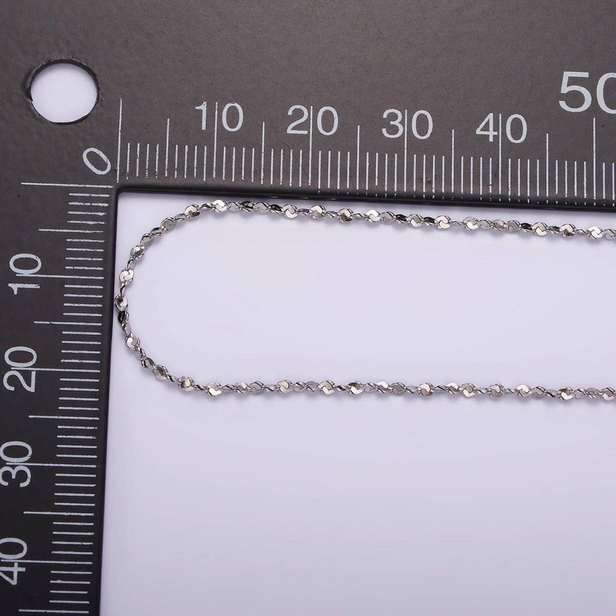 Dainty Stainless Steel Twisted Cable Chain Necklace 18 inch in Silver | WA-2401