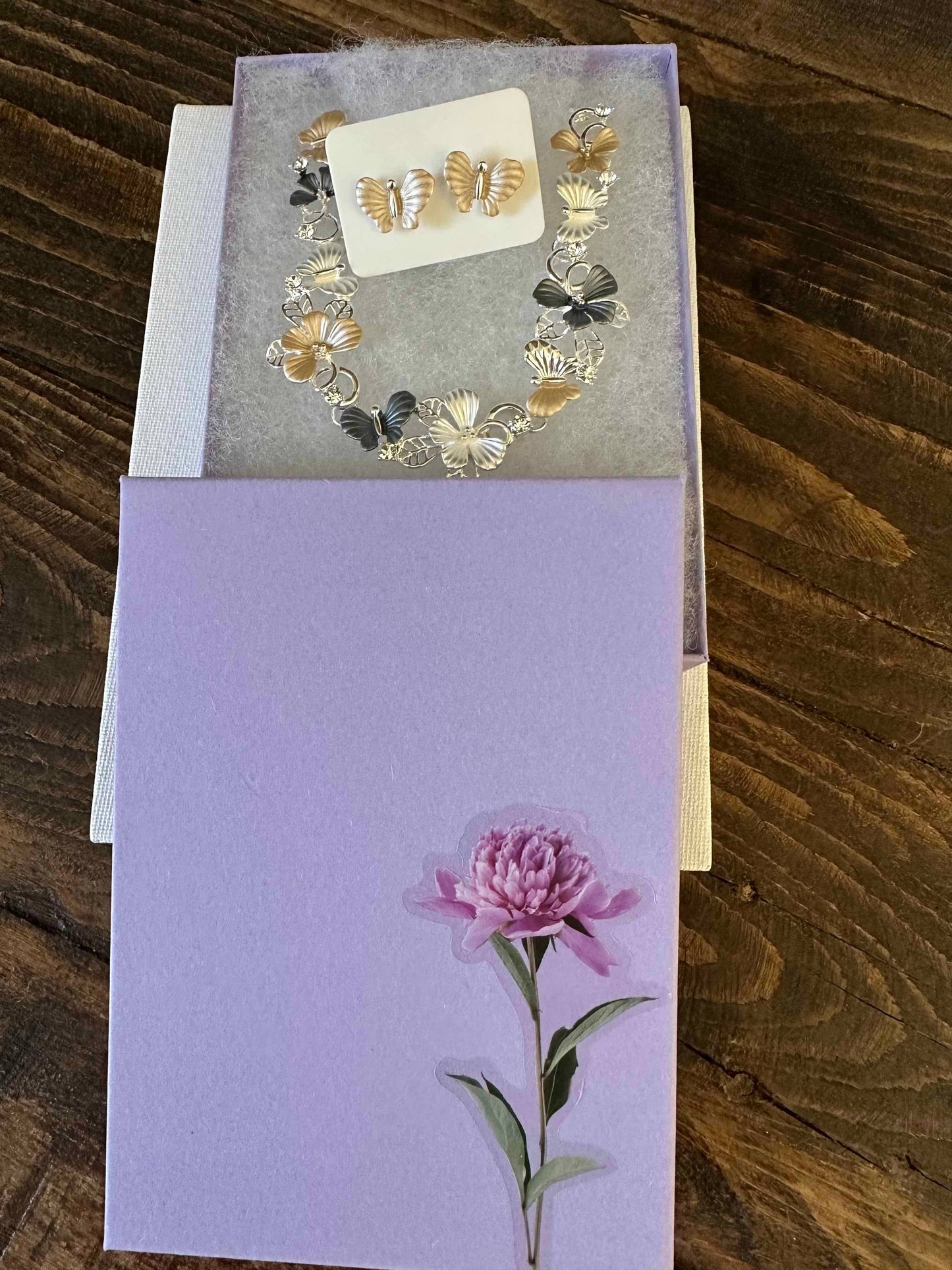 Sparkling Butterfly Necklace & Earring SET Jewelry