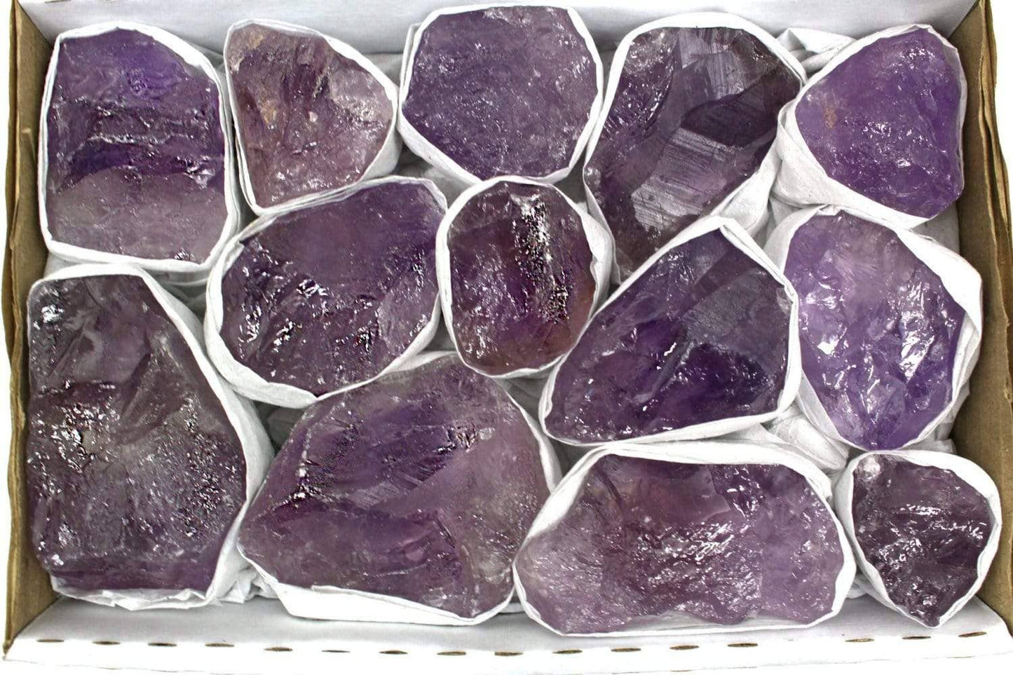 Crystal Brazilian Rough Amethyst Box for Reiki Healing