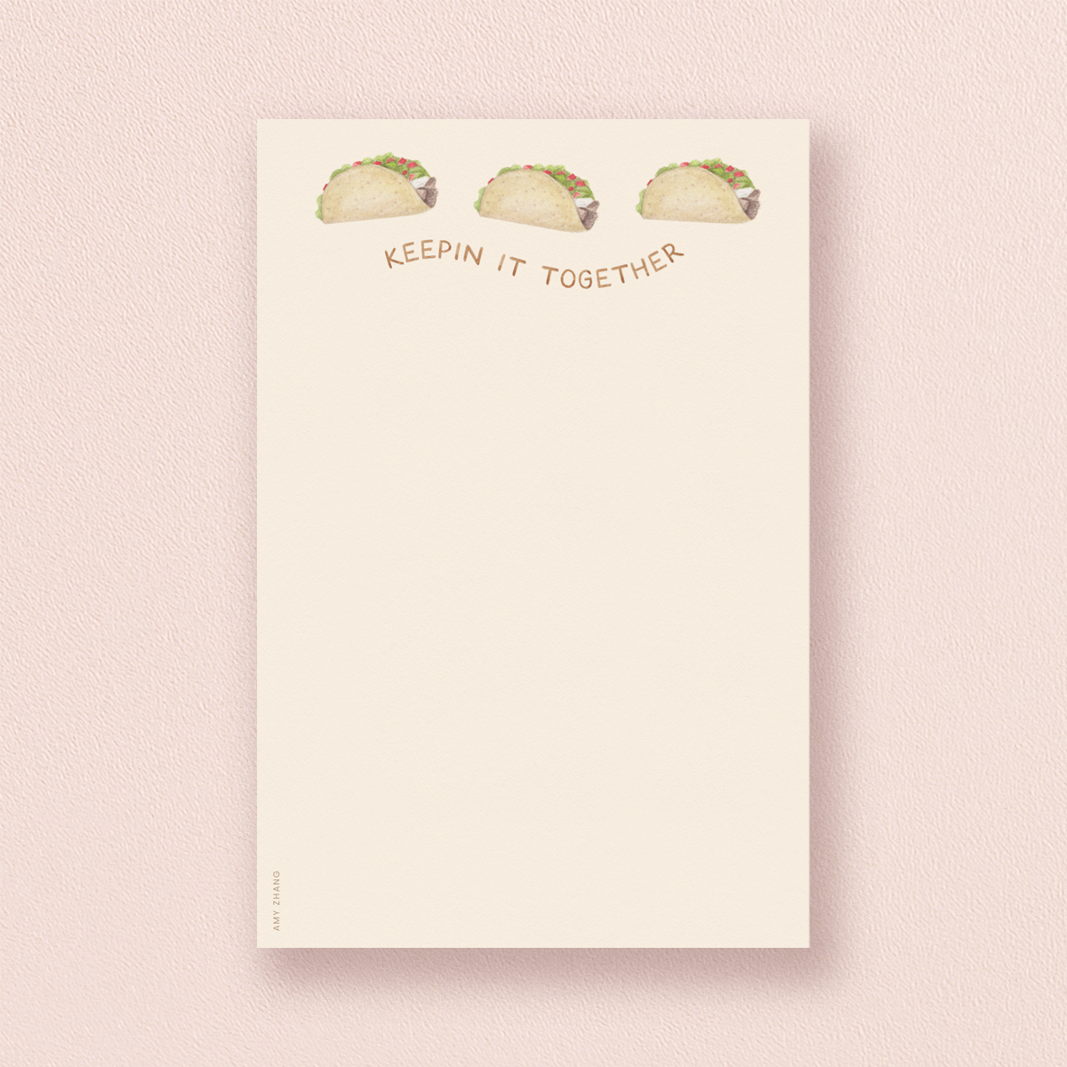 Keepin' It Together — Food Pun Taco Lovers Notepad