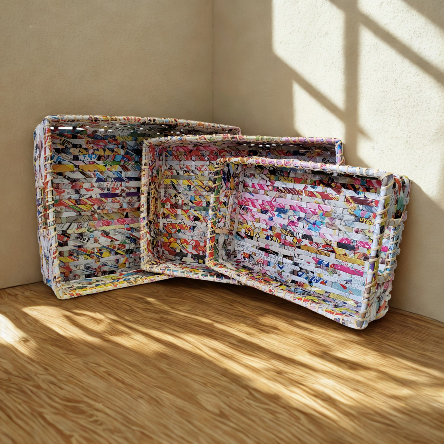 Paper Tray - Set of 3 - Recycled Paper
