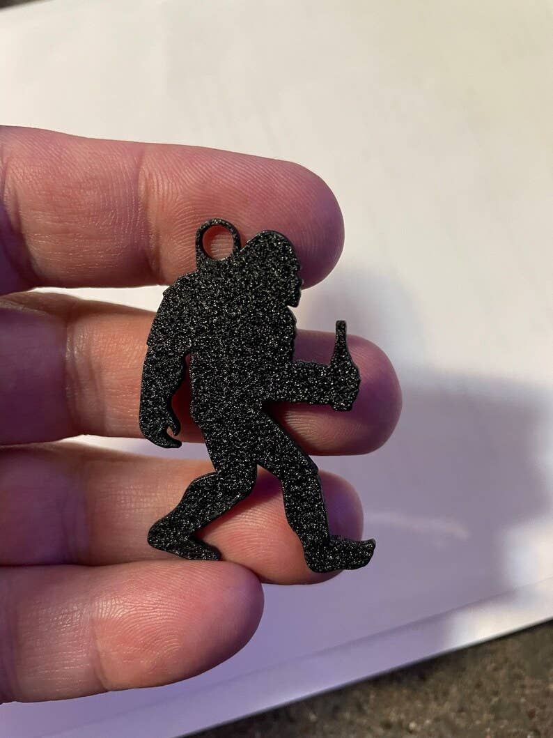Hanging aluminum Bigfoot ornaments - 3 designs