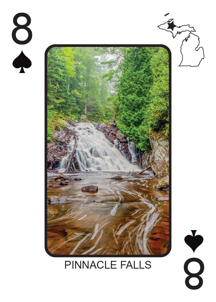 WATERFALLS OF MICHIGAN - Playing Cards - Euchre Friendly