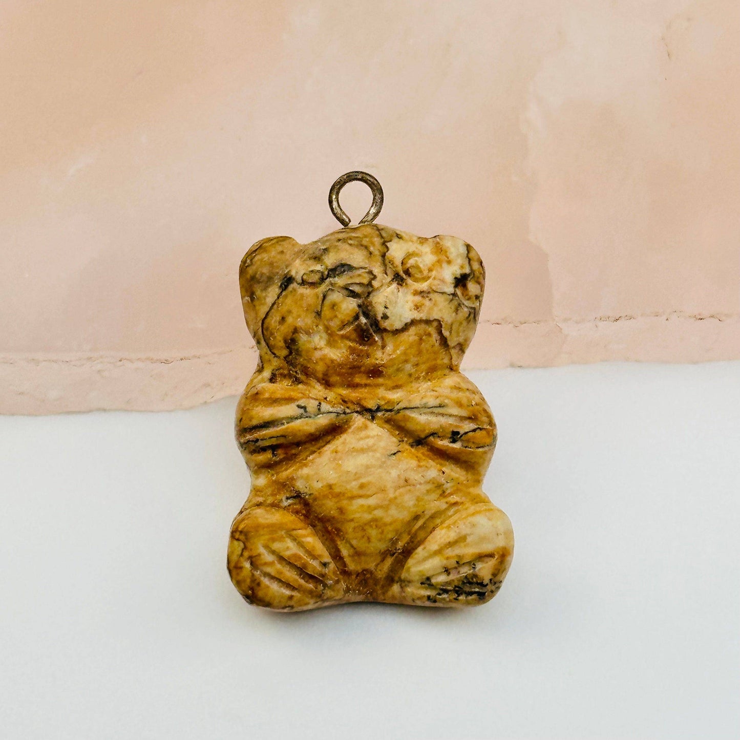 Gemstone Bear Crystal Pendant
