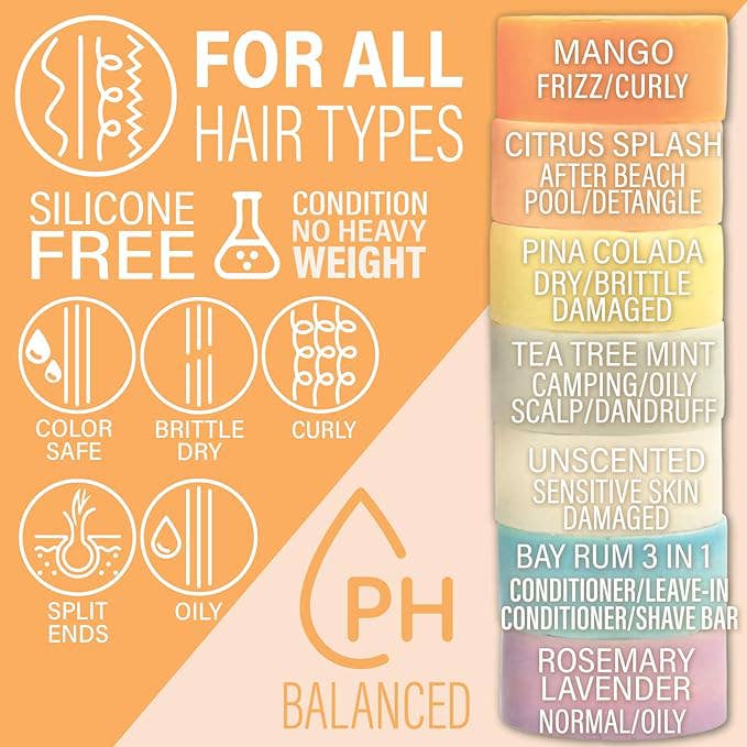 Sulfate-free Shampoo Bar | Mango Butter |  Curly Hair