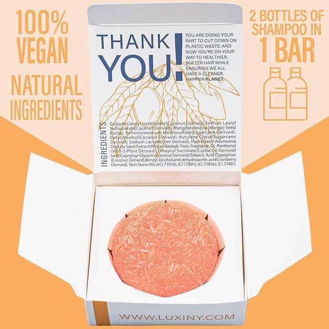 Luxiny Shampoo Bar | Mango | Frizz Control | Mango Butter