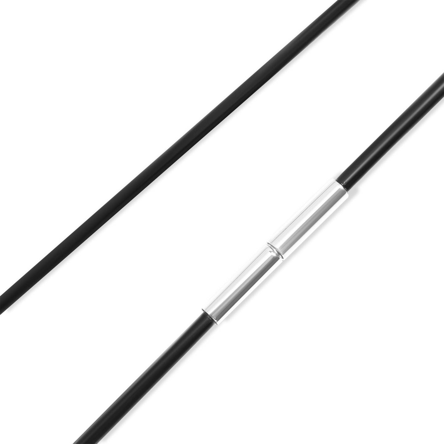 Black Cord Necklace With Stainless Steel Twist Open Clasp