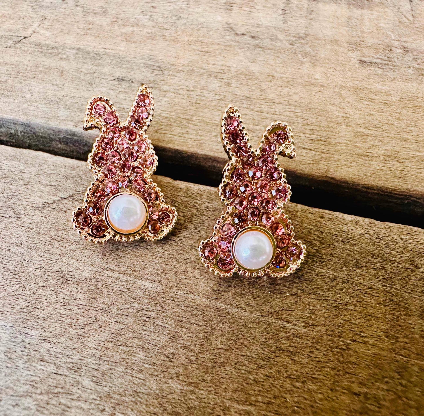 Sparkly Easter Bunny Earrings