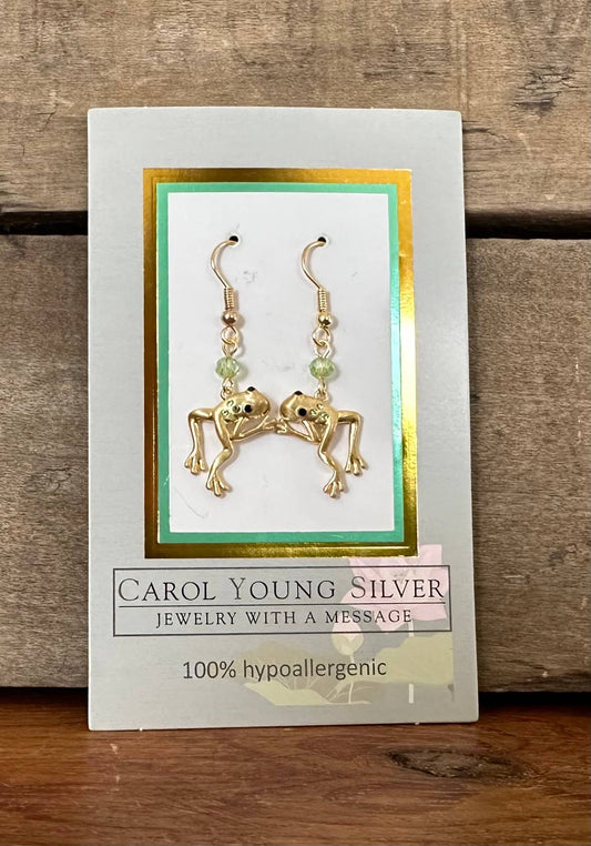 Frog Earrings/Wire Jewelry