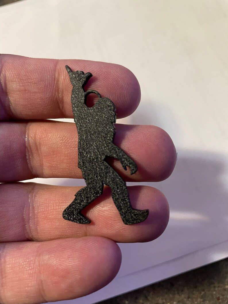 Hanging aluminum Bigfoot ornaments - 3 designs
