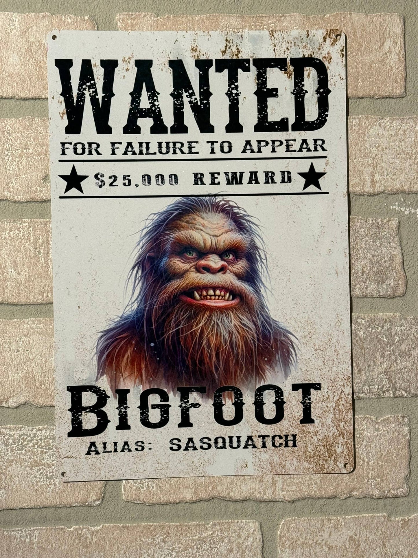 Bigfoot Wanted - lightweight signs - choose your design
