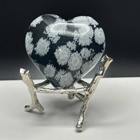Snowflake Obsidian Heart - 1 pc