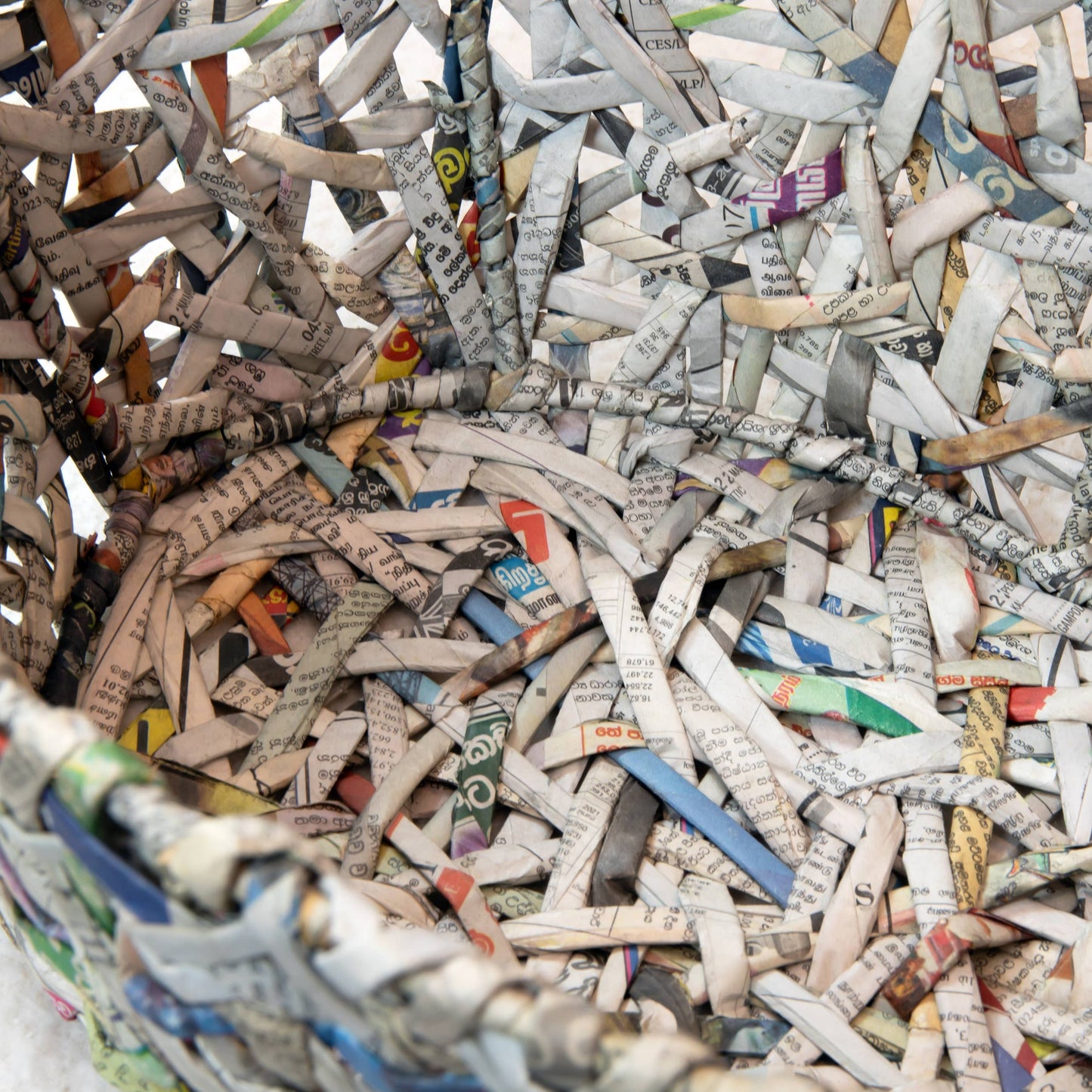 Gift Baskets Made from Recycled Newspapers