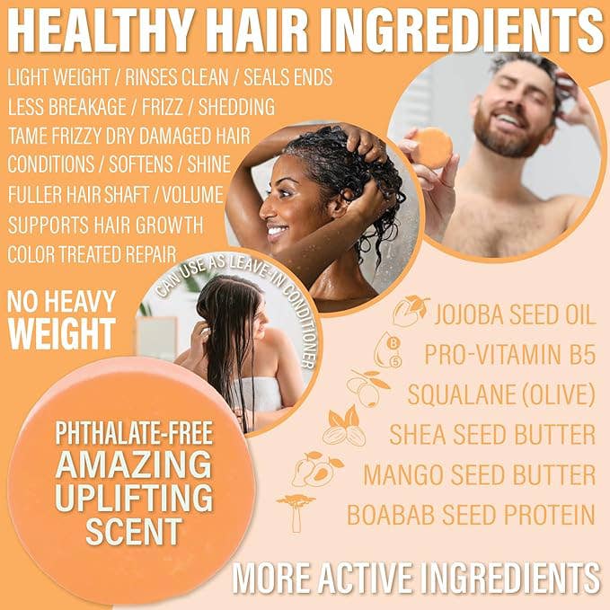 Luxiny Shampoo Bar | Mango | Frizz Control | Mango Butter