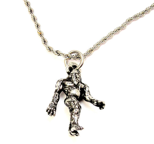 Male Sasquatch Bigfoot Charm Necklace Myths big foot