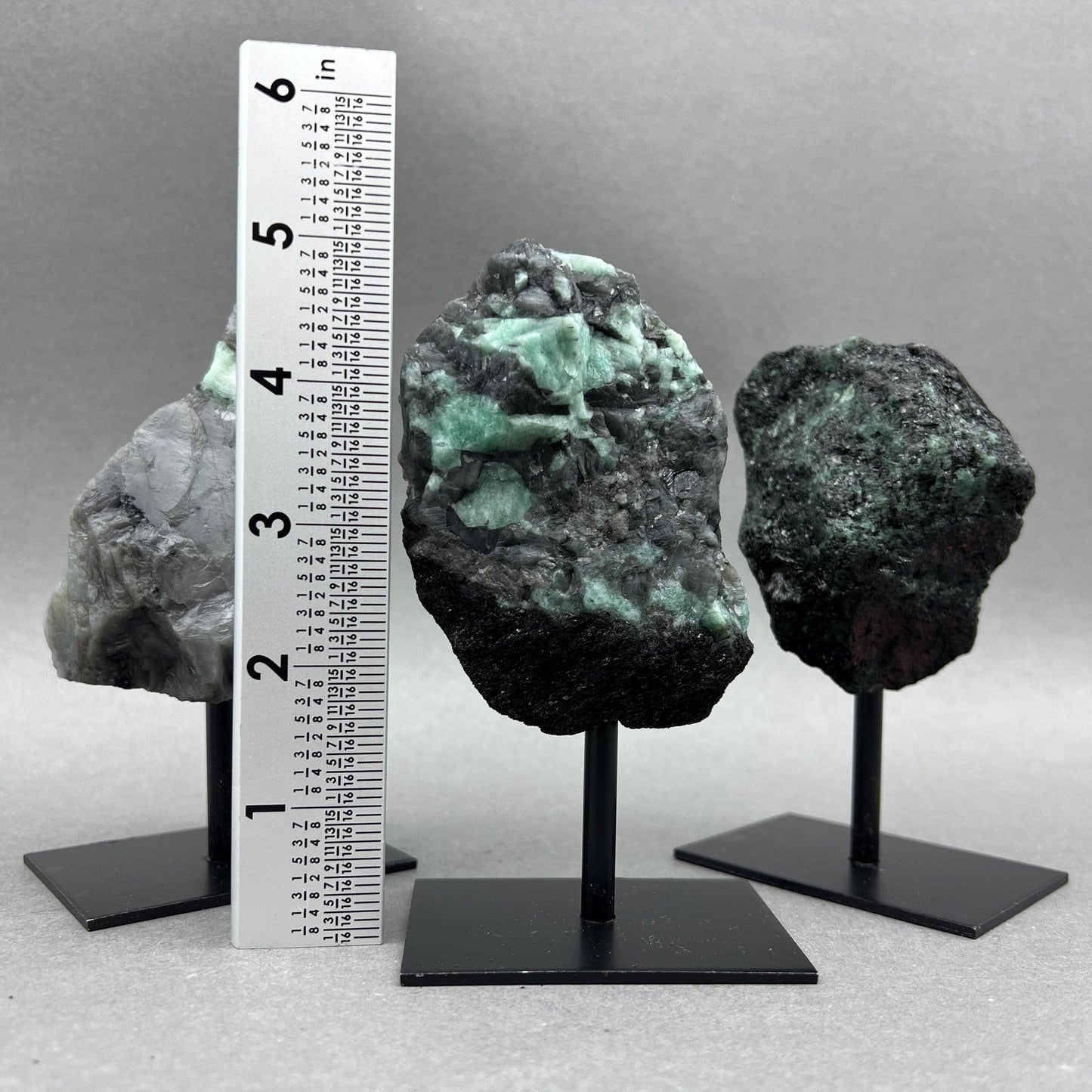Emerald Rough Specimen on Metal Stand Gemstone Home Decor Wholesale Crystal Supply