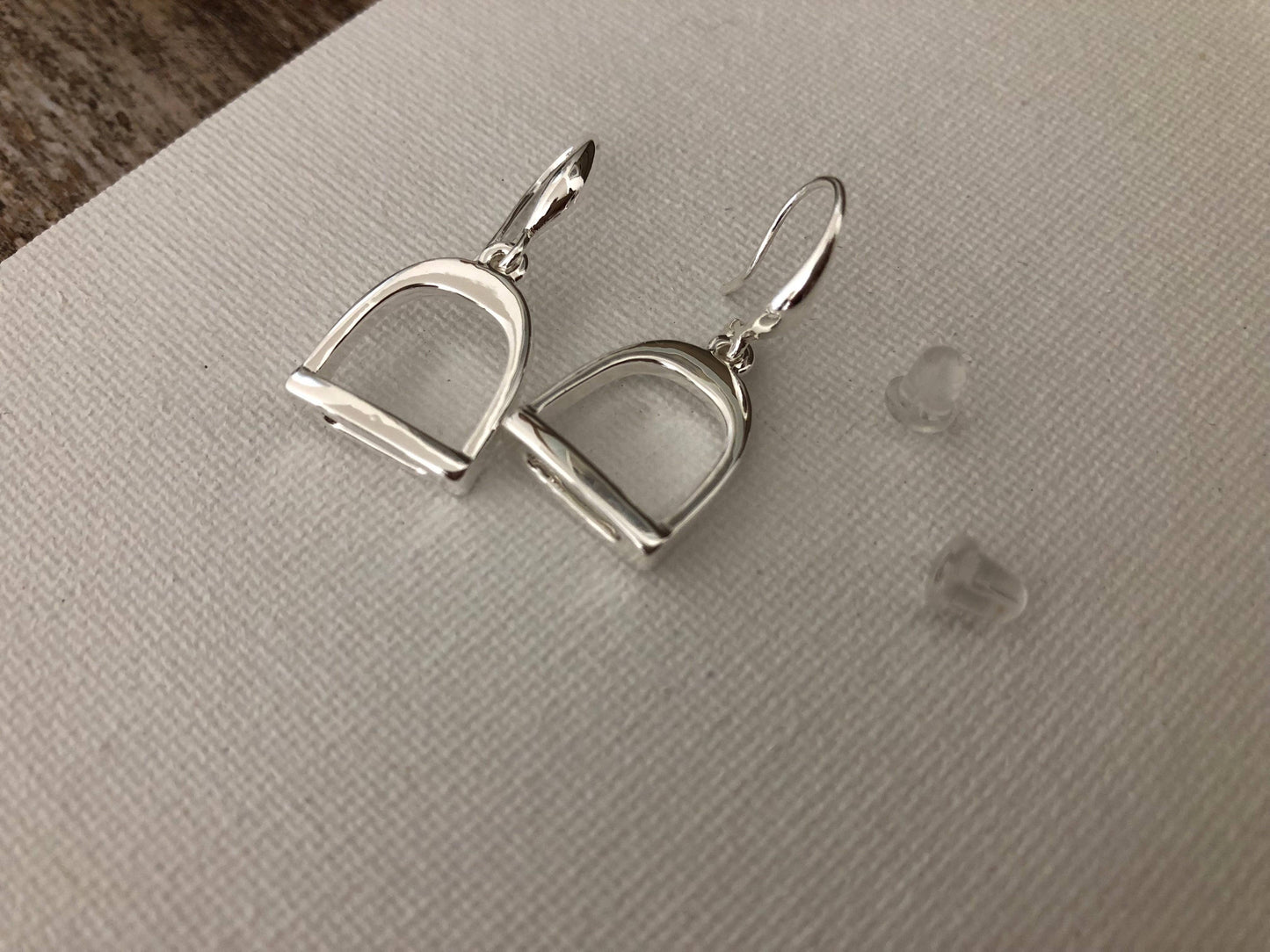 English Saddle Stirrup Earrings/Wire Jewelry
