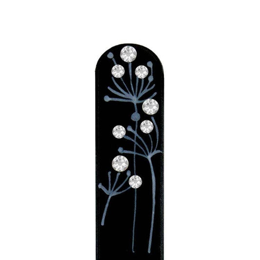 Pen Drawing - Black with Swarovski Crystals