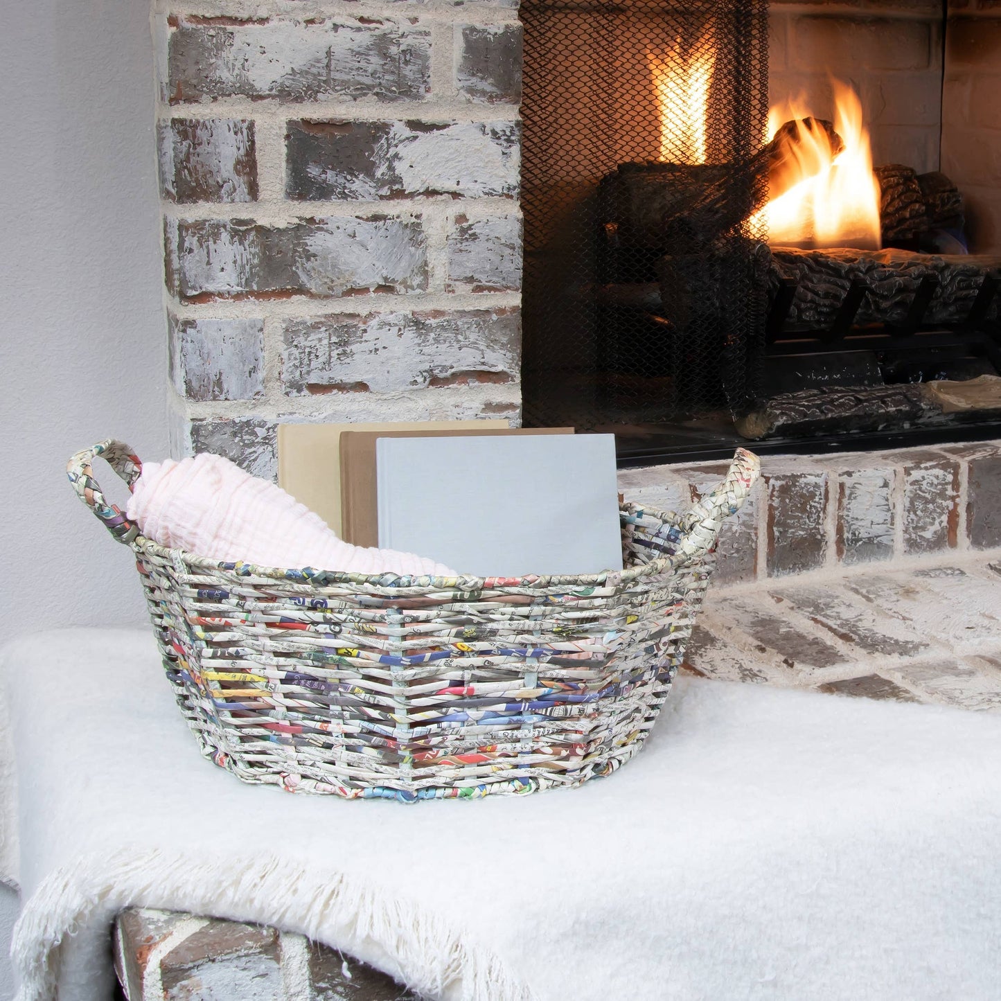 Gift Baskets Made from Recycled Newspapers